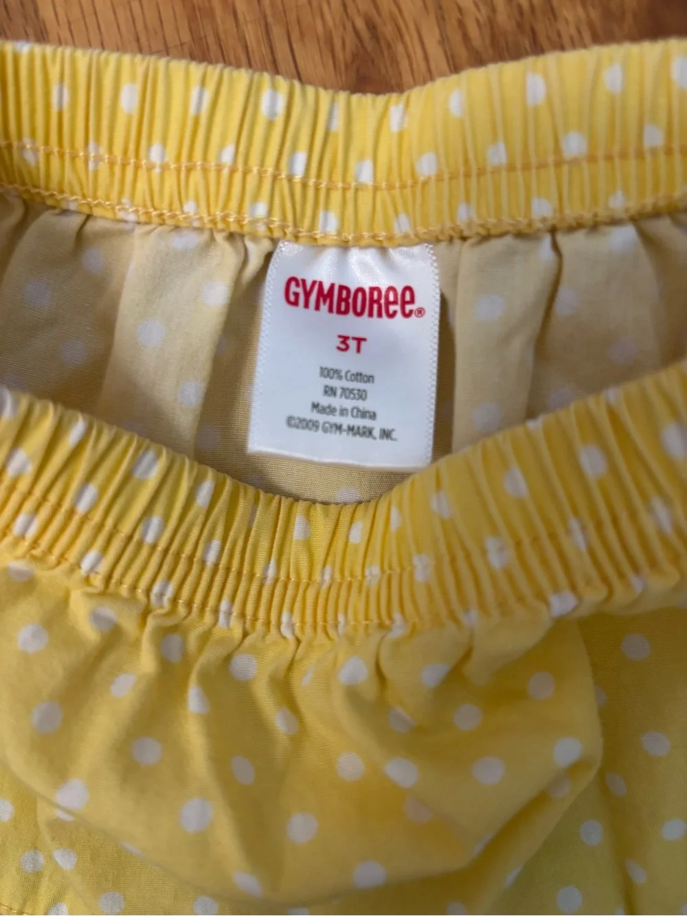 Gymboree 3t tiered skirt 100% cotton  Polka Dot Pastel Yellow, Green & Blue